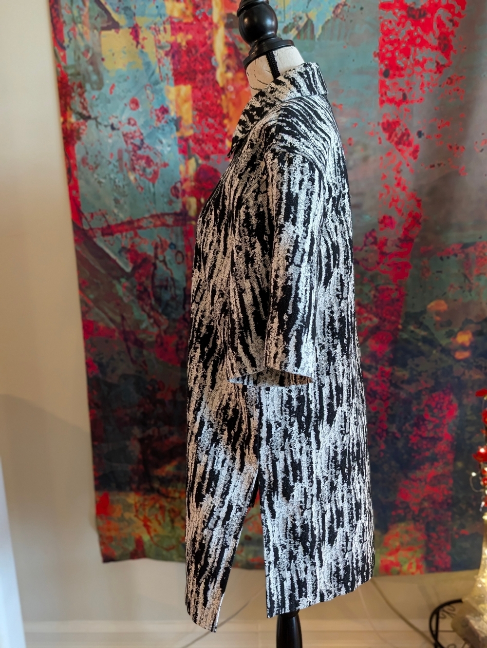 Day Birger et Mikkelsen Black & White Tunic Shirt Coat (Lilo Artistic Texture) - Picture 5 of 11